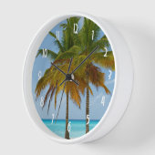 Schilderachtig palmbomen op een tropisch strand (Hoek)