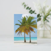 Schilderachtig palmbomen op een tropisch strand briefkaart (Staand voorkant)