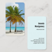 Schilderachtig palmbomen op een tropisch strand visitekaartje (Voorkant / Achterkant)