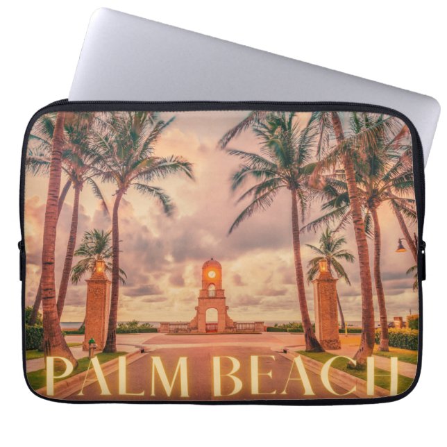 Schilderachtig palmknolroze huiduitslag laptop sleeve (Voorkant)
