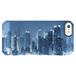 Schilderachtig Panoramisch uitzicht New York Night Doorzichtig iPhone SE/5/5s Hoesje