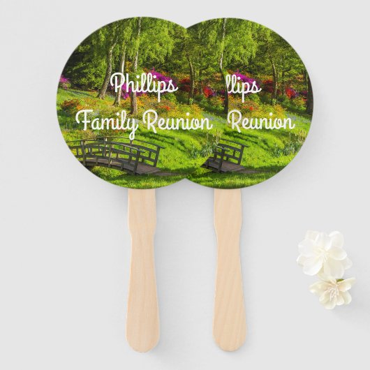 Schilderachtig Park Family Reunion Handwaaier (Voorkant en achterkant)
