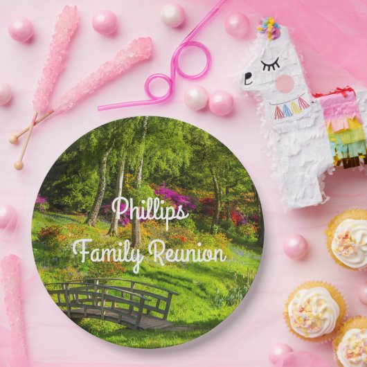 Schilderachtig Park Family Reunion Papieren Bordje (Feest)
