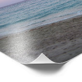 Schilderachtig Peaceful Pink Sunset Beach foto Foto Afdruk (Hoek)