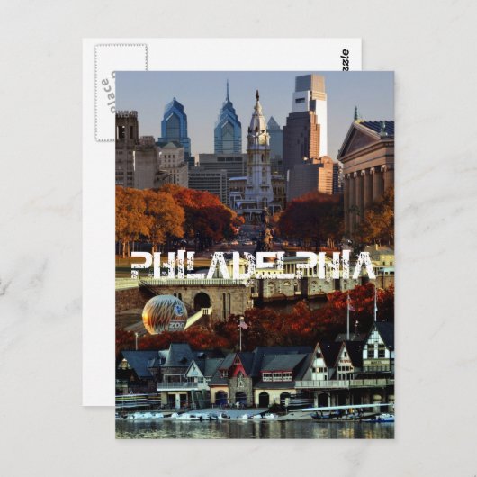 Schilderachtig Philadephia Briefkaart (Voorkant / Achterkant)