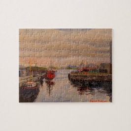 Schilderachtig pier in Clifden Ireland Legpuzzel
