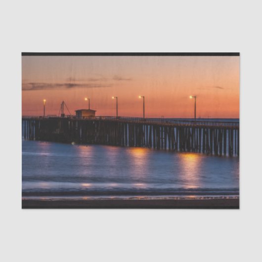 Schilderachtig Pismo Beach Sunset Tissue Paper Tissuepapier (Voorkant)