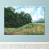 Schilderachtig Plattelandspad – landschapsontwerp Canvas Afdruk (Insitu (Houten vloer))