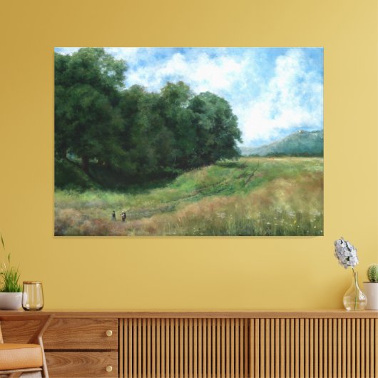 Schilderachtig Plattelandspad – landschapsontwerp Canvas Afdruk (Insitu (Woonkamer))