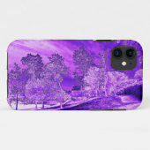 Schilderachtig Pond House in Paarse iPhone 5 Hoesj Case-Mate iPhone Case (Achterkant (horizontaal))