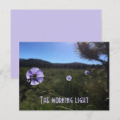 Schilderachtig Prairie Blue Flax Flowers Miss U Briefkaart (Voorkant / Achterkant)