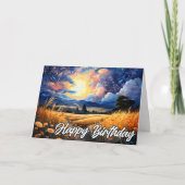 Schilderachtig Prairie Illustratie Kaart (Voorkant)