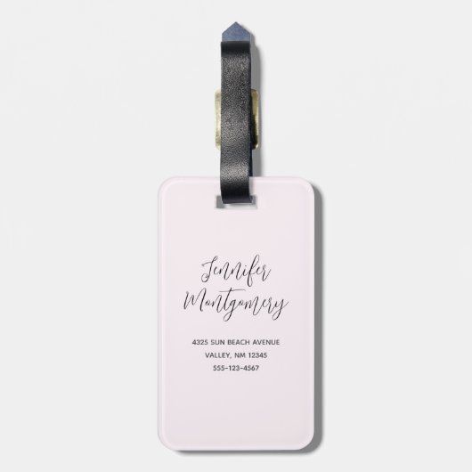 Schilderachtig proeffoto van Tropische Bestemming Bagagelabel (Achterkant verticaal)