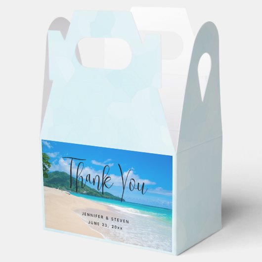 Schilderachtig proeffoto van Tropische Bestemming Bedankdoosjes (Geopend)