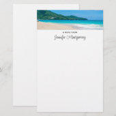 Schilderachtig proeffoto van Tropische Bestemming Briefpapier (Voorkant / Achterkant)