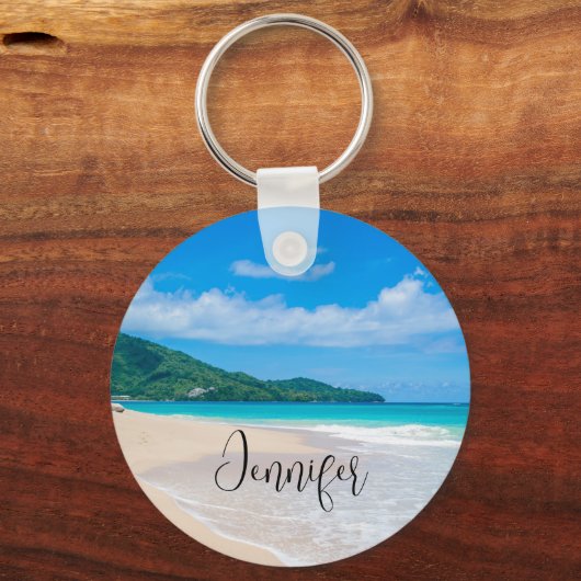 Schilderachtig proeffoto van Tropische Bestemming Sleutelhanger (Voorkant)