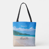 Schilderachtig proeffoto van Tropische Bestemming Tote Bag (Achterkant)