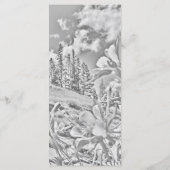 schilderachtig programma voor  bloemen programmakaart (Achterkant)