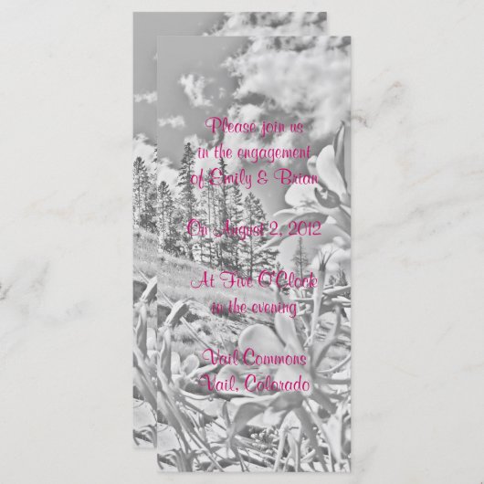 schilderachtig programma voor  bloemen programmakaart (Voorkant / Achterkant)