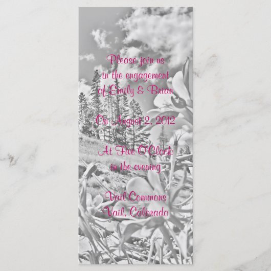 schilderachtig programma voor  bloemen programmakaart (Voorkant)