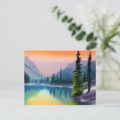 Schilderachtig reflectie over het Waterverf-geberg Briefkaart (Staand voorkant)