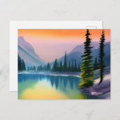 Schilderachtig reflectie over het Waterverf-geberg Briefkaart (Voorkant / Achterkant)