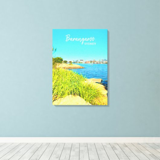 Schilderachtig reis Sydney Barangaroo Canvas Afdruk (Insitu (Houten vloer))