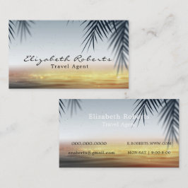 Schilderachtig reisagent voor stransporten visitekaartje