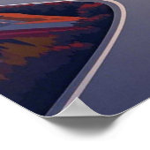 Schilderachtig reisavonturen op de bochtige weg poster (Hoek)