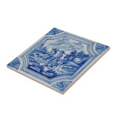 Schilderachtig reizigers - Blauwe wandtapijten Tegeltje (Zijkant)