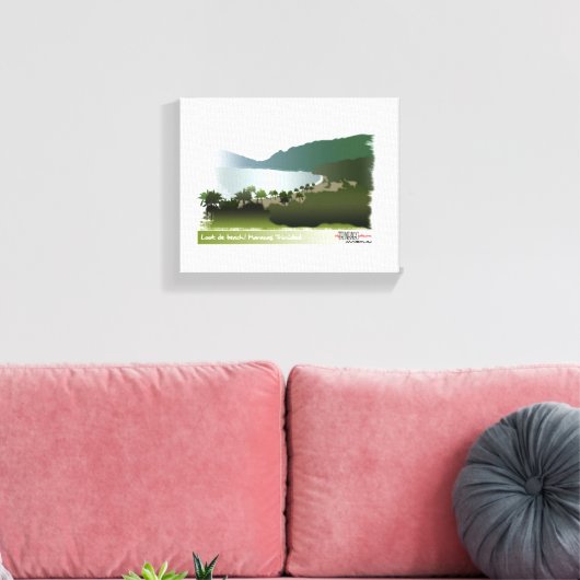 Schilderachtig rijden op het strand canvas afdruk (Insitu (Woonkamer))