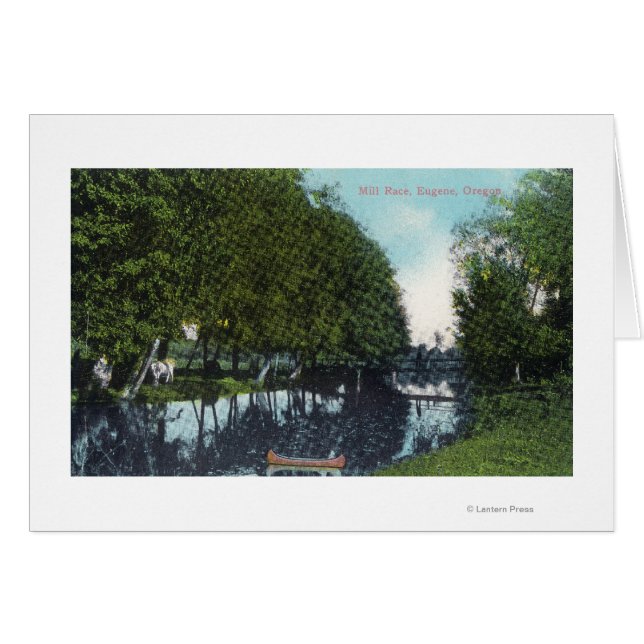 Schilderachtig rivier met Canoe SceneEugene, OF (Voorkant Horizontaal)