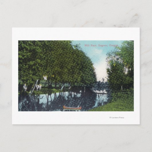 Schilderachtig rivier met Canoe SceneEugene, OF Briefkaart (Voorkant)