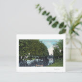 Schilderachtig rivier met Canoe SceneEugene, OF Briefkaart (Staand voorkant)