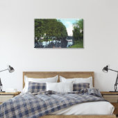 Schilderachtig rivier met Canoe SceneEugene, OF Canvas Afdruk (Insitu (Slaapkamer))