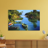 Schilderachtig rivier nabij Ocho Rios in Jamaica Canvas Afdruk (Insitu (Woonkamer))