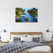 Schilderachtig rivier nabij Ocho Rios in Jamaica Canvas Afdruk (Insitu (Slaapkamer))