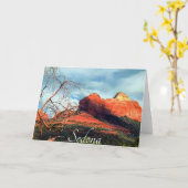 Schilderachtig rode raketten van Sedona Folded Gre Kaart (Gele Bloem)