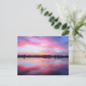 Schilderachtig roze landschap briefkaart (Staand voorkant)