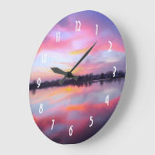 Schilderachtig roze landschap grote klok (Hoek)