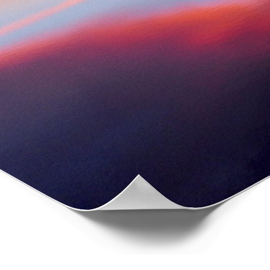 Schilderachtig roze landschap poster (Hoek)