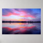 Schilderachtig roze landschap poster (Voorkant)