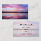 Schilderachtig roze landschap visitekaartje (Voorkant / Achterkant)