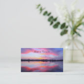 Schilderachtig roze landschap visitekaartje (Staand voorkant)