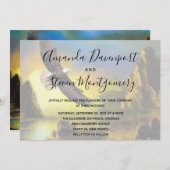 Schilderachtig Rustic Bald Eagle Patriotic Wedding Kaart (Voorkant / Achterkant)