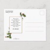 Schilderachtig rustiek  winterlandschap met Holly Briefkaart (Achterkant)