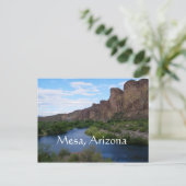 Schilderachtig saguaro-meer, Mesa, Arizona Briefkaart (Staand voorkant)