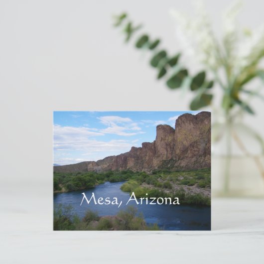 Schilderachtig saguaro-meer, Mesa, Arizona Briefkaart (Staand voorkant)