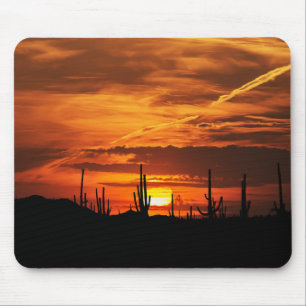 Schilderachtig Saguaros op Sunset Muismat