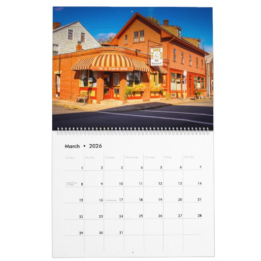 Schilderachtig Salem Massachusetts Kalender (Mar 2026)